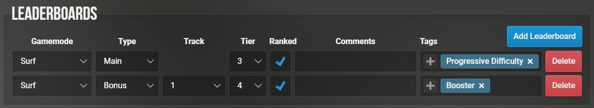 Leaderboard Suggestions